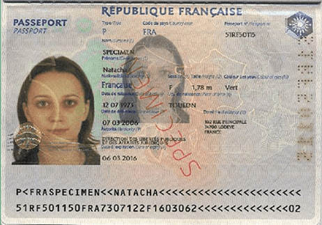 Example document / visa