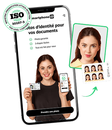 Photo d'identité et code ePhoto sur smartphone